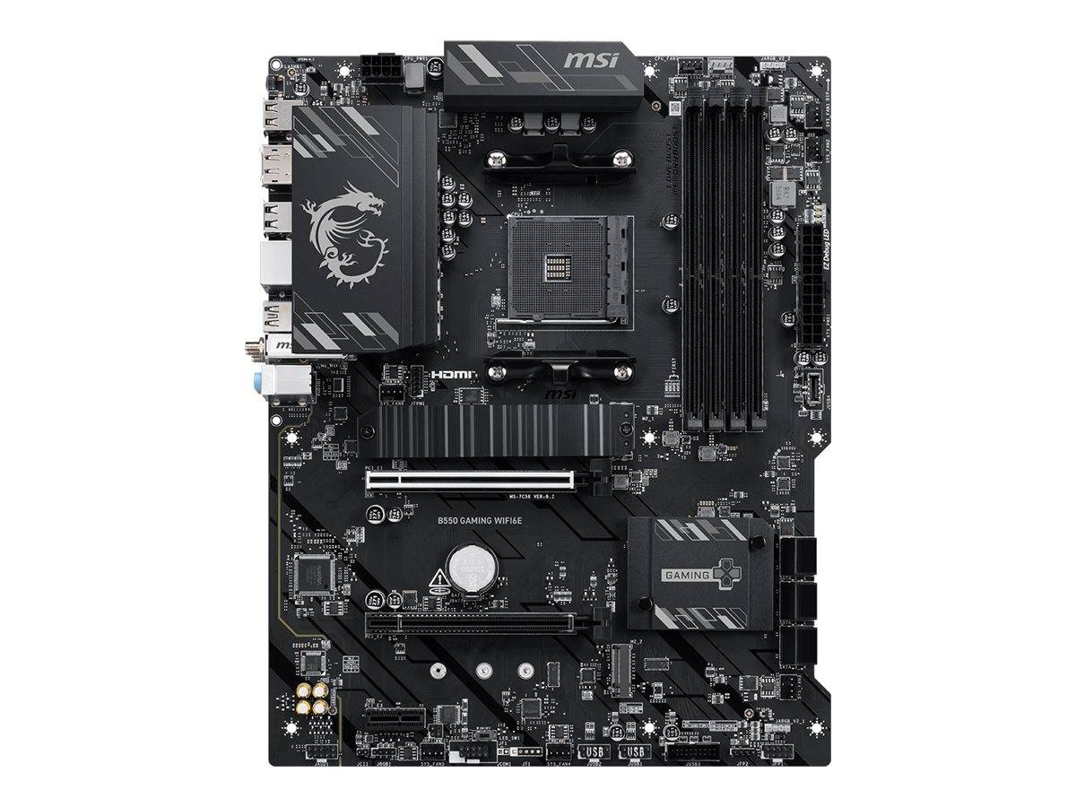 MSI B550 GAMING WIFI6E - Motherboard - ATX - Socket AM4 - AMD B550 Chipsatz - USB 3.2 Gen 1, USB 3.2 Gen 2, USB-C 3.2 Ge-0