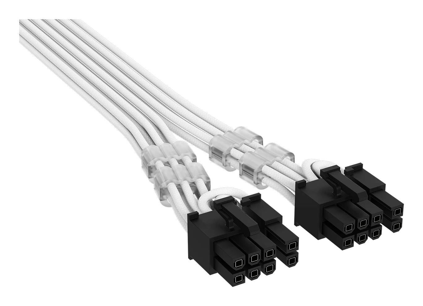 Corsair PCIe 12V-2x6 to 2x 6+2 split White - Kabel - Kabel - 0,65 m-4