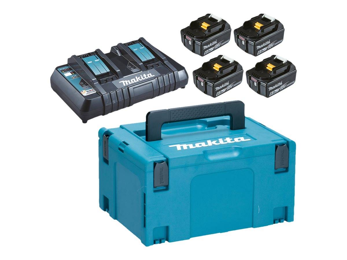 Makita LXT - Batterieladegerät + Batterie 4 x - Li-Ion - 6 Ah - 108 Wh-1