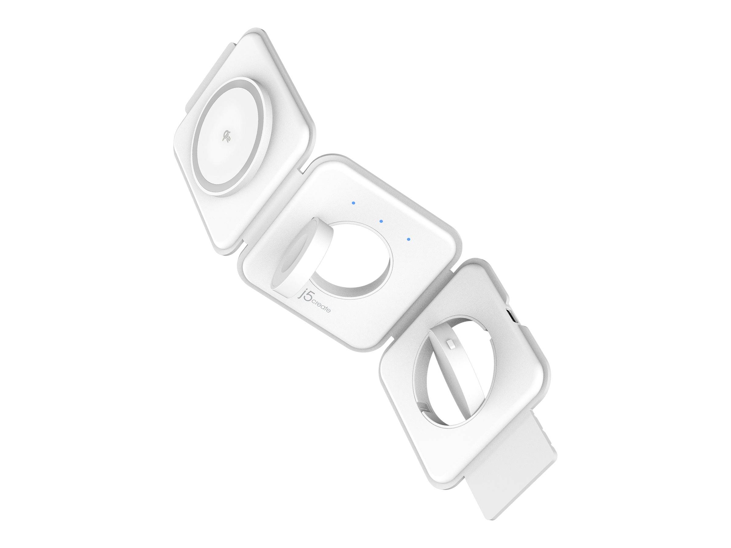 j5create JUPW3215W-N - Kabelloses Ladegerät - 3-in-1, magnetisch, mit Qi2-0
