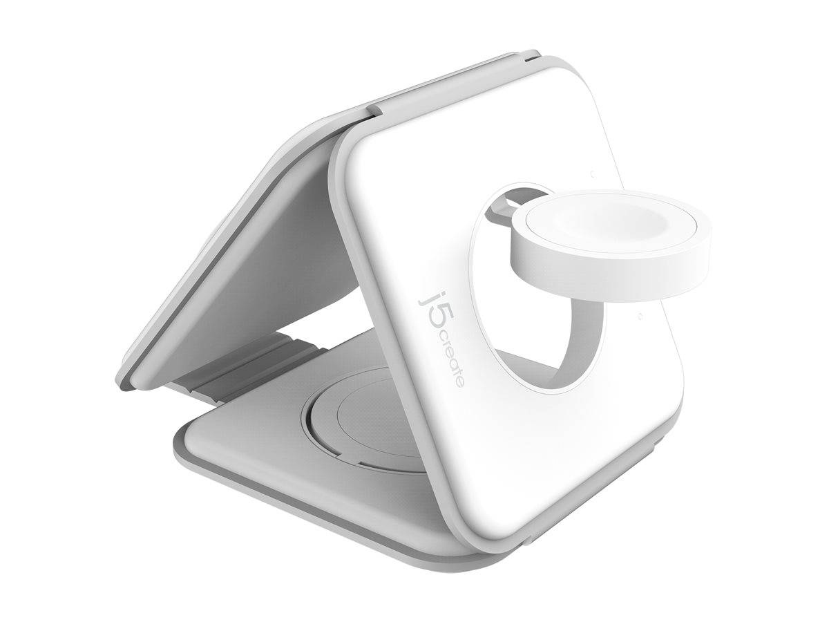 j5create JUPW3215W-N - Kabelloses Ladegerät - 3-in-1, magnetisch, mit Qi2-2