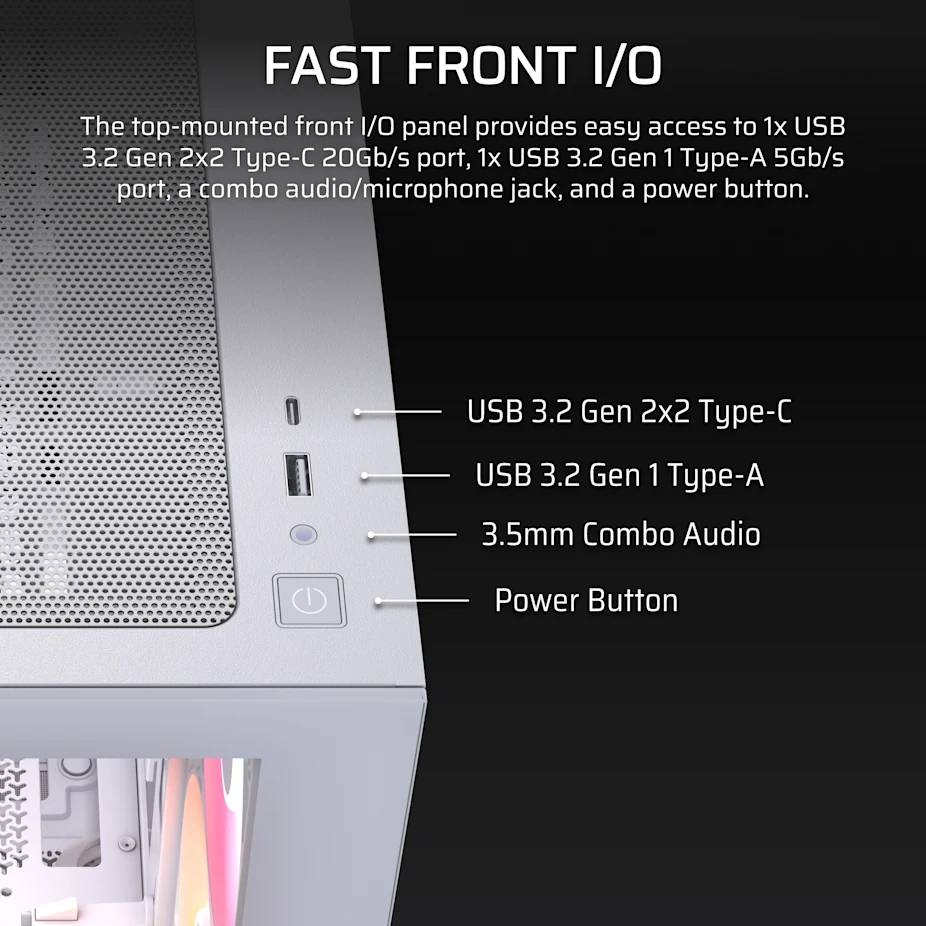 Corsair Geh RS-R 2800X ARGB Panoramic Glass Micro-ATX White - Midi/Minitower - ATX-2