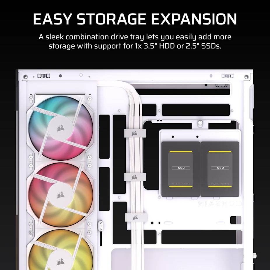 Corsair Geh RS-R 2800X ARGB Panoramic Glass Micro-ATX White - Midi/Minitower - ATX-3