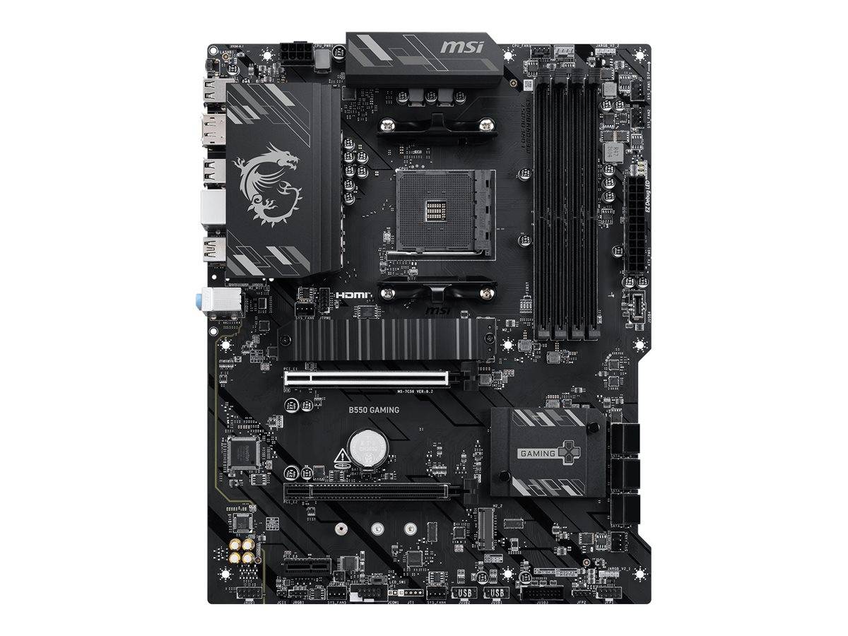 MSI B550 GAMING - Motherboard - ATX - Socket AM4 - AMD B550 Chipsatz - USB 3.2 Gen 1, USB 3.2 Gen 2, USB-C 3.2 Gen 1, US-0