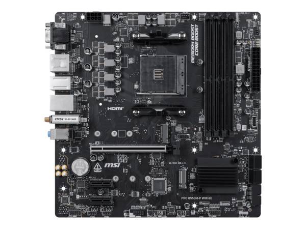 MSI PRO B550M-P WIFI6E - Motherboard - micro ATX - Socket AM4 - AMD B550 Chipsatz - USB 3.2 Gen 1, USB-C 3.2 Gen 1 - Gig