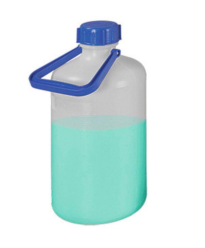 Weithalsflaschen aus PE-HD, mit einem Tragebügel und Schraubverschluss, 10 Liter-0