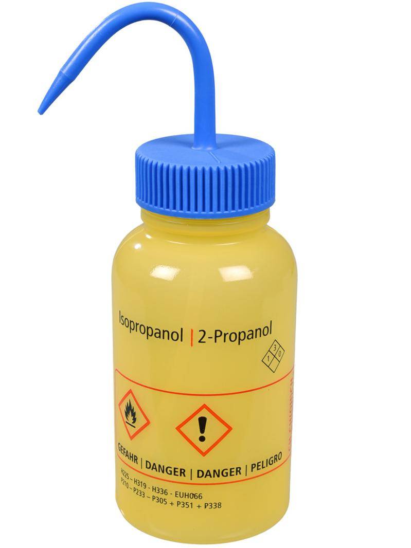 Sicherheits-Spritzflasche aus LDPE, mit Aufdruck "Isopropanol", 500 ml, VE = 12 Stück-0