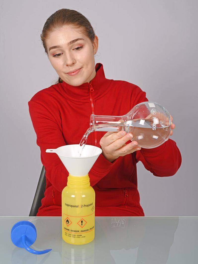 Sicherheits-Spritzflasche aus LDPE, mit Aufdruck "Isopropanol", 500 ml, VE = 12 Stück-3