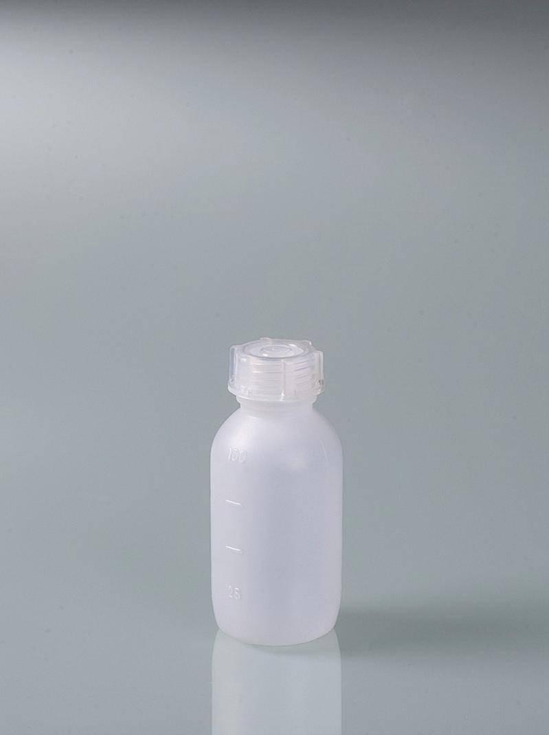 Weithalsflasche aus HDPE, mit geprägter Inhaltsskala, 500 ml, VE = 48 Stück-1