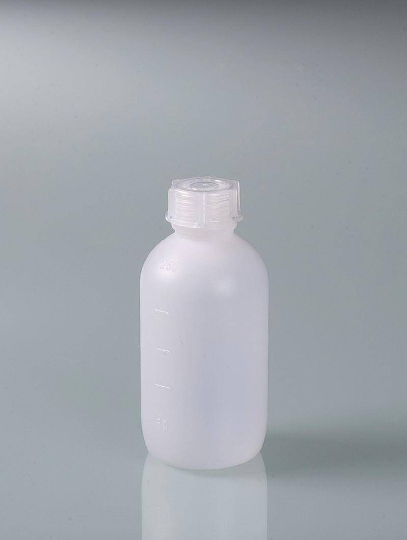 Weithalsflasche aus HDPE, mit geprägter Inhaltsskala, 500 ml, VE = 48 Stück-2