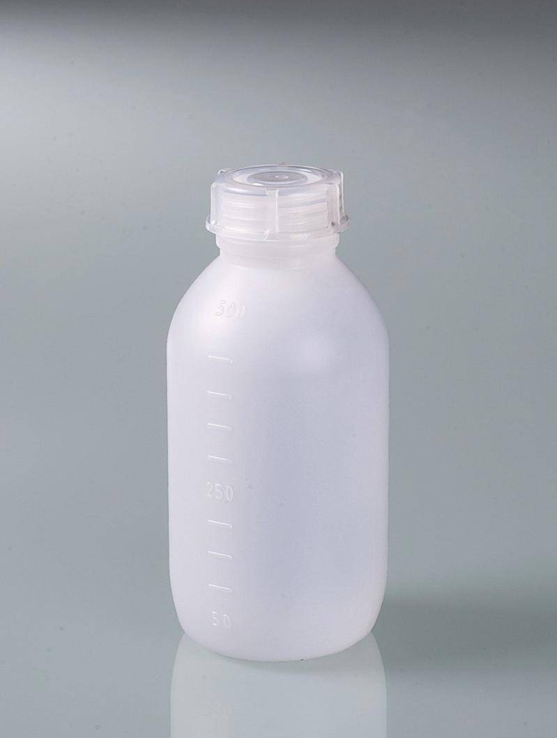 Weithalsflasche aus HDPE, mit geprägter Inhaltsskala, 500 ml, VE = 48 Stück-3