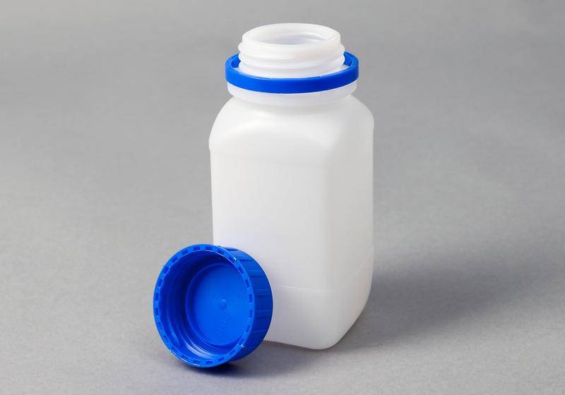 Weithalsflaschen aus HDPE, eckig, natur-transparent, 500 ml, mit UN-Zulassung, 15 Stück-3