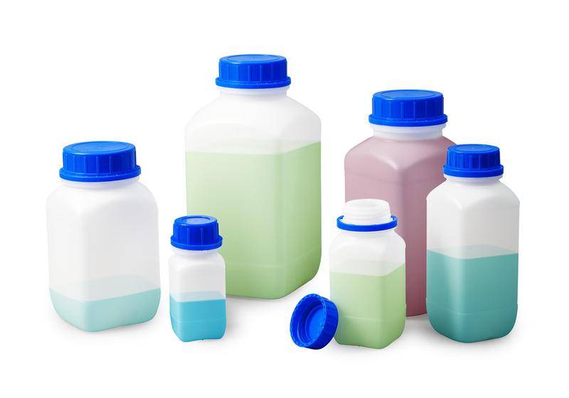 Weithalsflaschen aus HDPE, eckig, natur-transparent, 1500 ml, mit UN-Zulassung, 6 Stück-1
