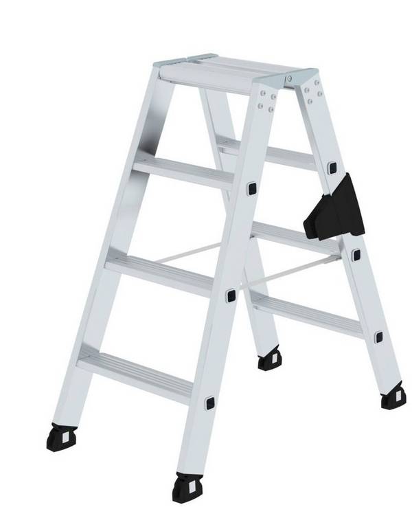 MUNK Stehleiter mit ergo-pad beidseitig begehbar 2x4 Stufen