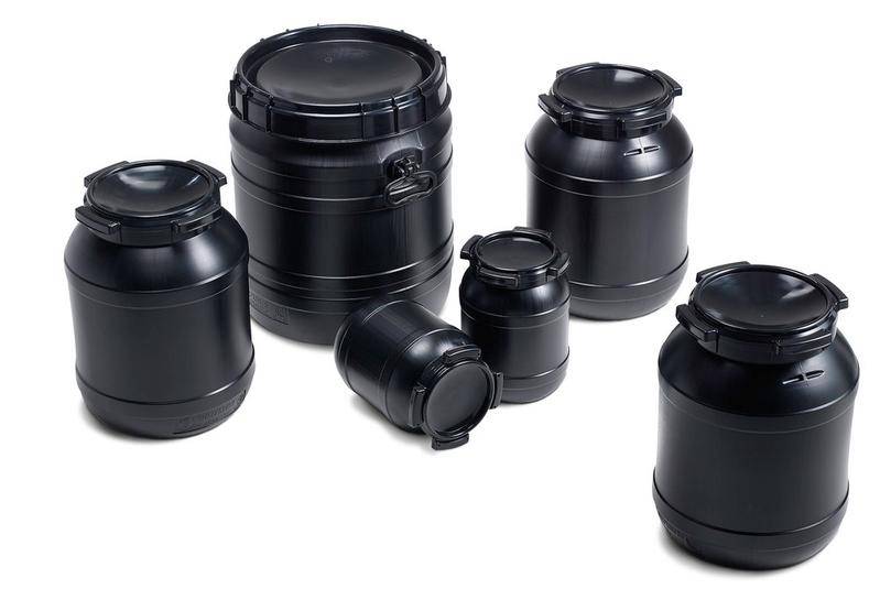 Weithalsfass WH 26, mit UV-Schutz, 26 l, schwarz, mit UN-Zulassung-1