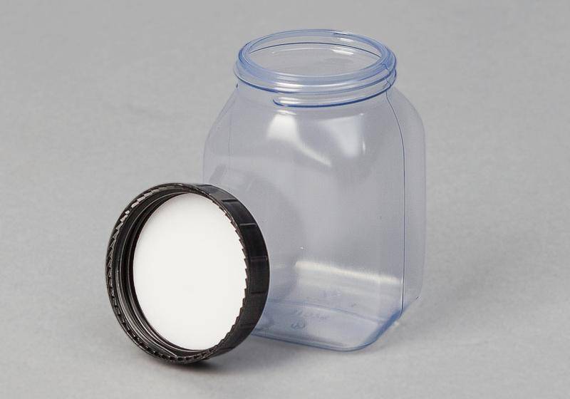 Weithalsflaschen aus PVC, eckig, natur-transparent, 200 ml, 24 Stück-1