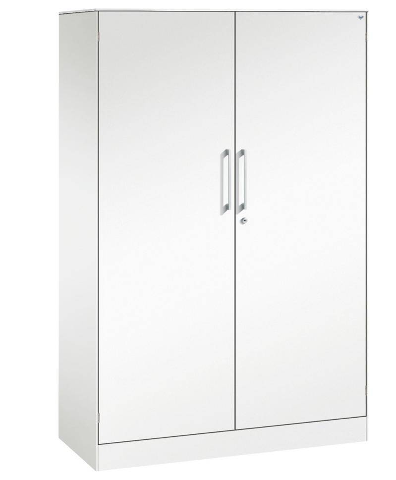 C+P Flügeltürenschrank Asisto, H1635xB1000xT435mm, 9016/9016