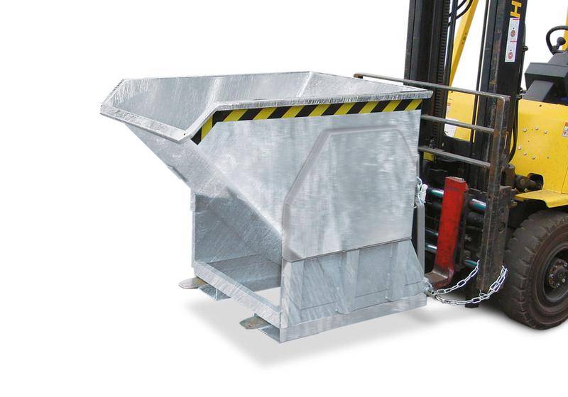 Schwerlast-Kippbehälter aus Stahl, 2000 Liter Volumen, verzinkt-0