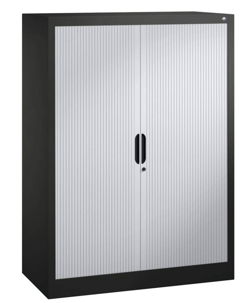 C+P Rollladenschrank Omnispace, als Sideboard, 1000 x 420 x 1345 mm, schwarzgrau/lichtgrau-0