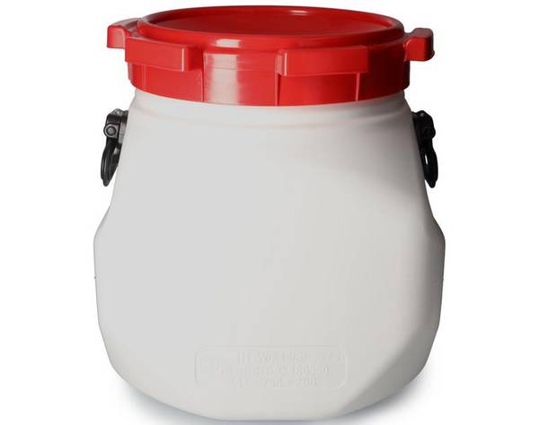 Weithalsfass aus Polyethylen (PE), quadratisch, 40 Liter