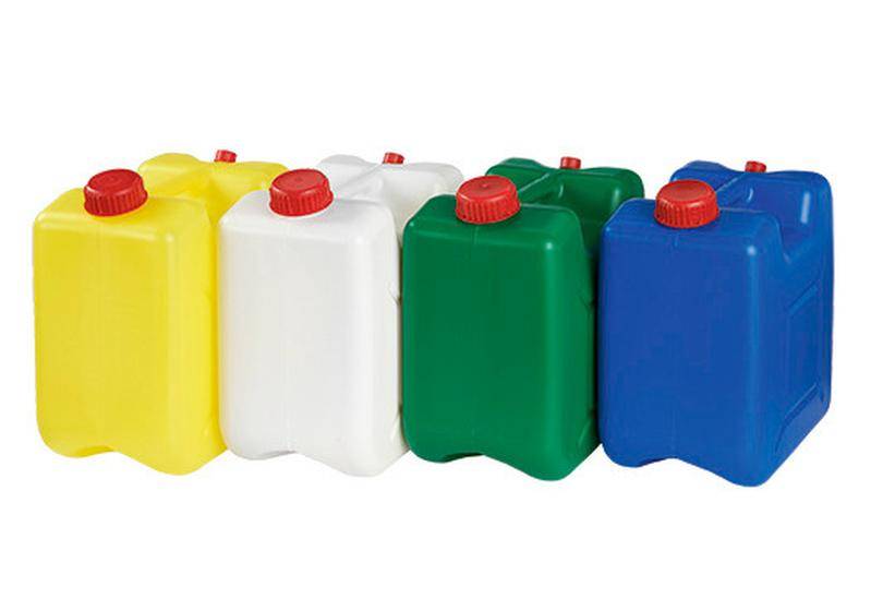 Entsorgungskanister aus PE-HD, mit Einfüllöffnung und Entlüftungsverschraubung, 10 Liter, blau-1