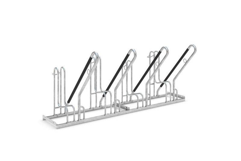 Fahrrad-Anlehnparker 4704 XBF, Einstellbügel Hochformat, B 2000 mm, Freiaufstellung, 4 Stellplätze-0