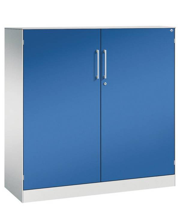 C+P Flügeltürenschrank Asisto, H1310xB1200xT435mm, 7035/5010
