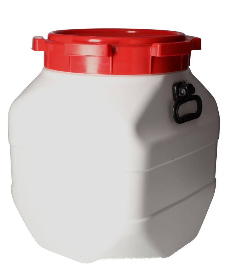 Weithalsfass aus Polyethylen (PE), quadratisch, 50 Liter-2