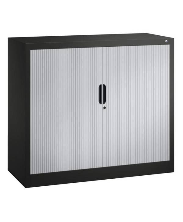 C+P Rollladenschrank Omnispace, als Sideboard, 1200 x 420 x 1030 mm, schwarzgrau/lichtgrau