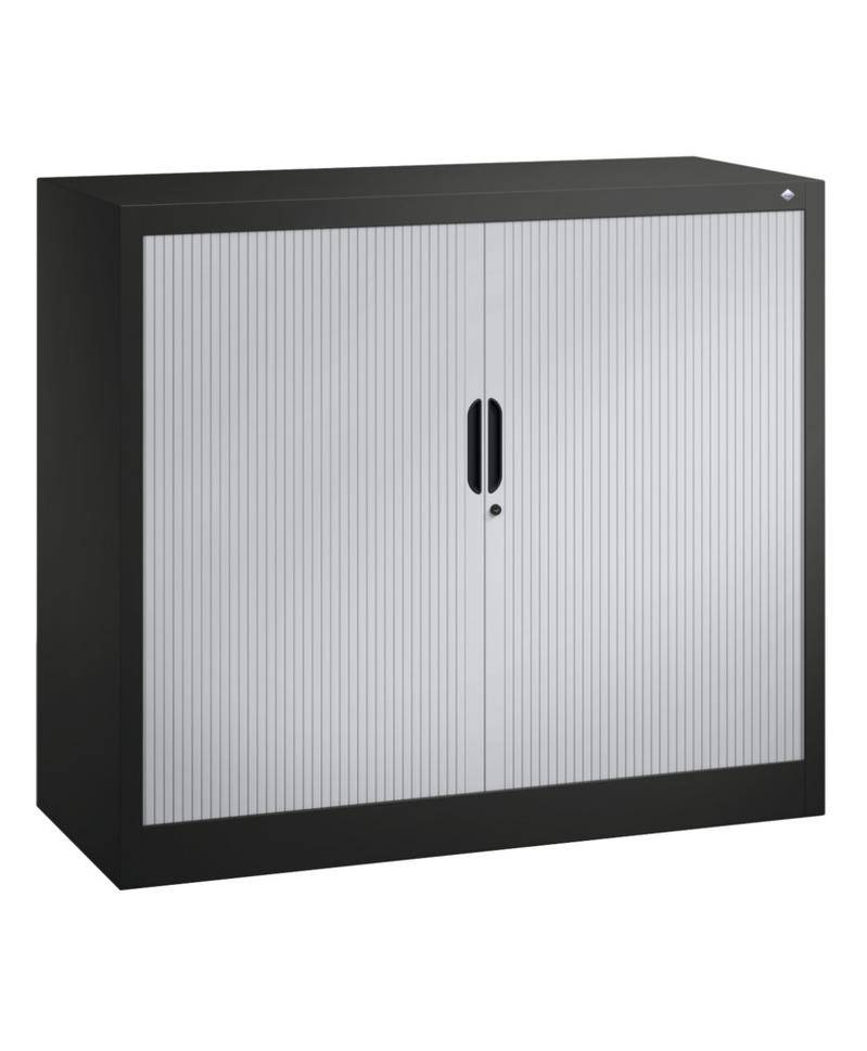 C+P Rollladenschrank Omnispace, als Sideboard, 1200 x 420 x 1030 mm, schwarzgrau/lichtgrau-0