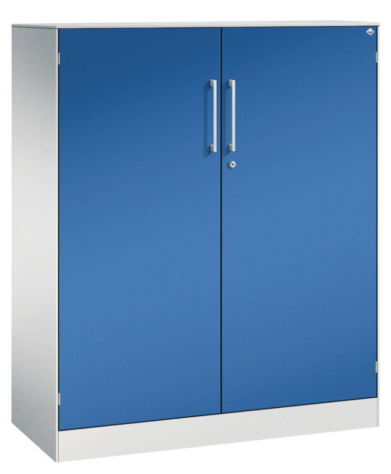 C+P Flügeltürenschrank Asisto, H1310xB1000xT435mm, 7035/5010-0