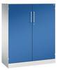 C+P Flügeltürenschrank Asisto, H1310xB1000xT435mm, 7035/5010