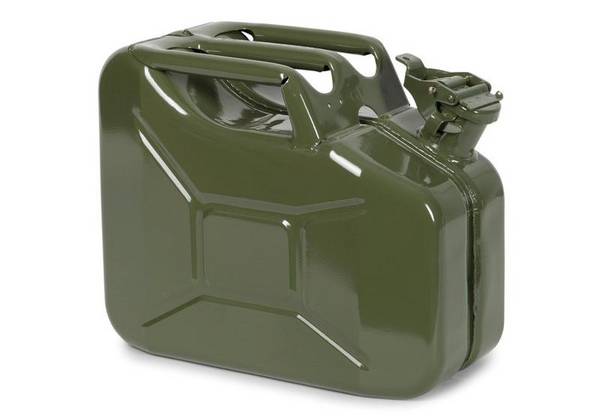 Stahlblechkanister 10 Liter, olivgrün, mit UN-Zulassung