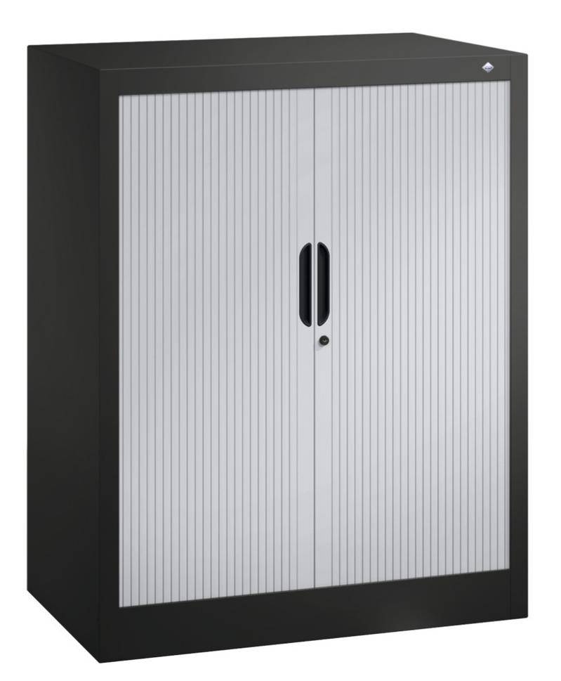 C+P Rollladenschrank Omnispace, als Sideboard, 800 x 420 x 1030 mm, schwarzgrau/lichtgrau-0