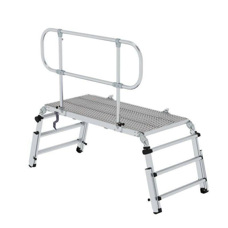 Rettungs-und Arbeitsplattform Premium aus Aluminium, mit rutschsicherem Belag-0
