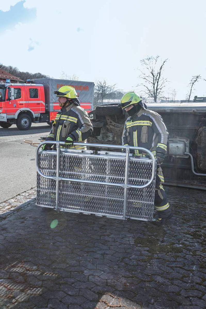 Rettungs-und Arbeitsplattform Premium aus Aluminium, mit rutschsicherem Belag-2