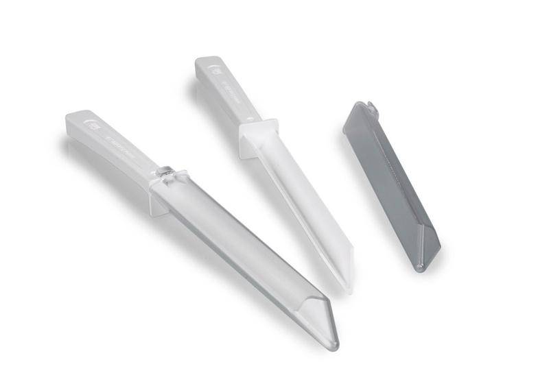 Probenspatel SteriPlast PS weiß, o. Hülse, Einstechtiefe 150mm, einz. verpackt/steril, Pack à 10 St.-0