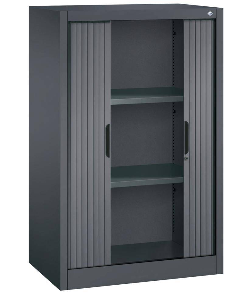 C+P Rollladenschrank Omnispace, als Sideboard, 800 x 420 x 1230 mm, schwarzgrau-1
