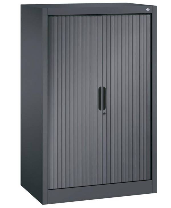 C+P Rollladenschrank Omnispace, als Sideboard, 800 x 420 x 1230 mm, schwarzgrau