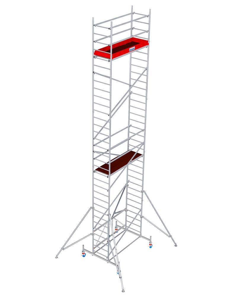 Faltgerüst aus Aluminium, 9,80 m Arbeitshöhe-0