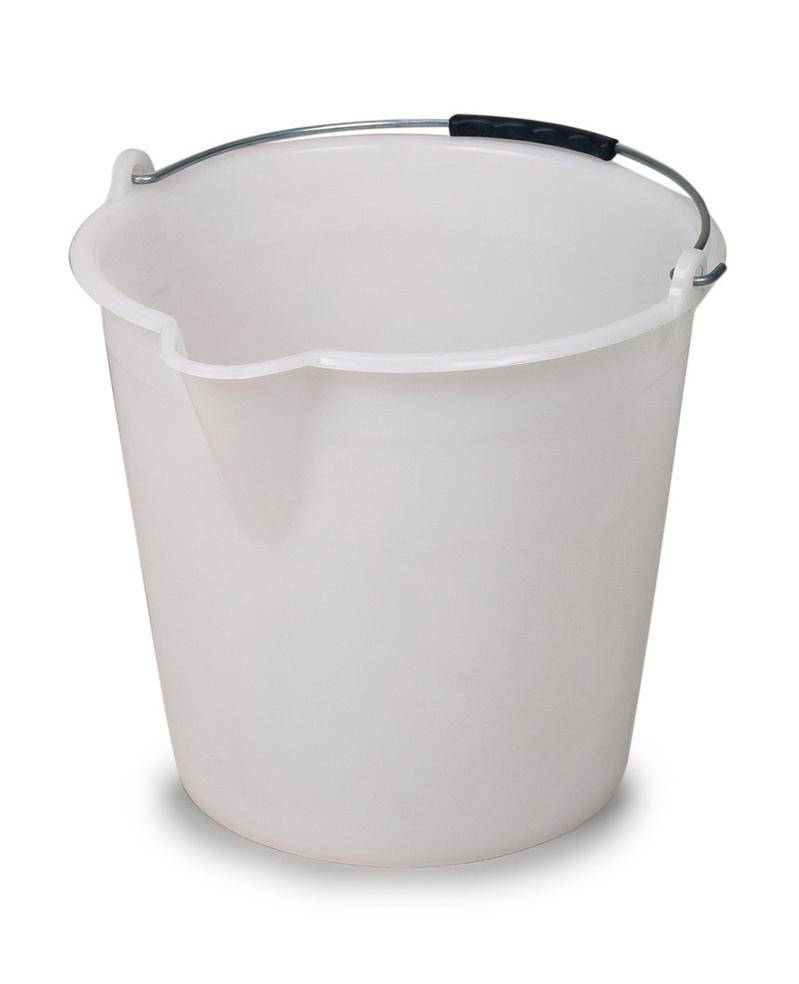 Industrie-Eimer aus Polyethylen, 9 Liter, weiß, VE = 10 Stück-1