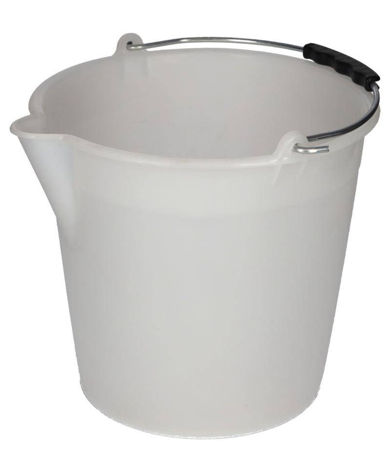 Industrie-Eimer aus Polyethylen, 9 Liter, weiß, VE = 10 Stück-4