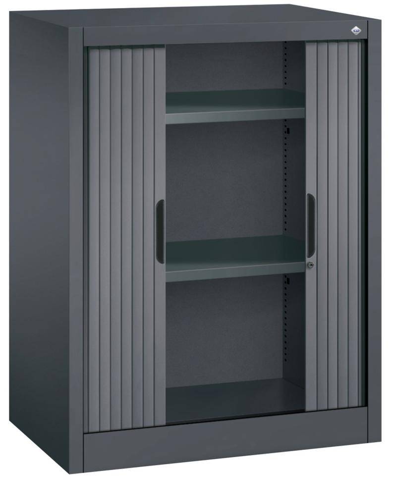 C+P Rollladenschrank Omnispace, als Sideboard, 800 x 420 x 1030 mm, schwarzgrau-1
