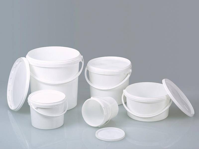Verpackungseimer mit Deckel, aus PP, weiß, 10 Liter, VE = 36 Stück-1