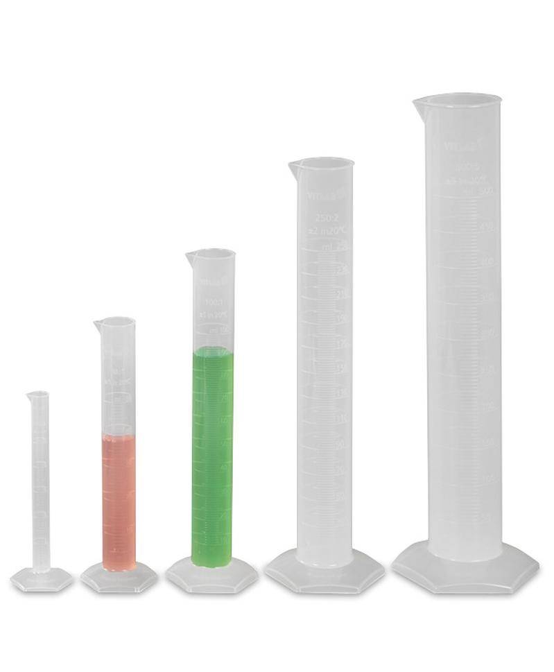 Messzylinder aus PP, hohe Form, Klasse, lebensmittelecht, 250 ml, 3 Stück-0