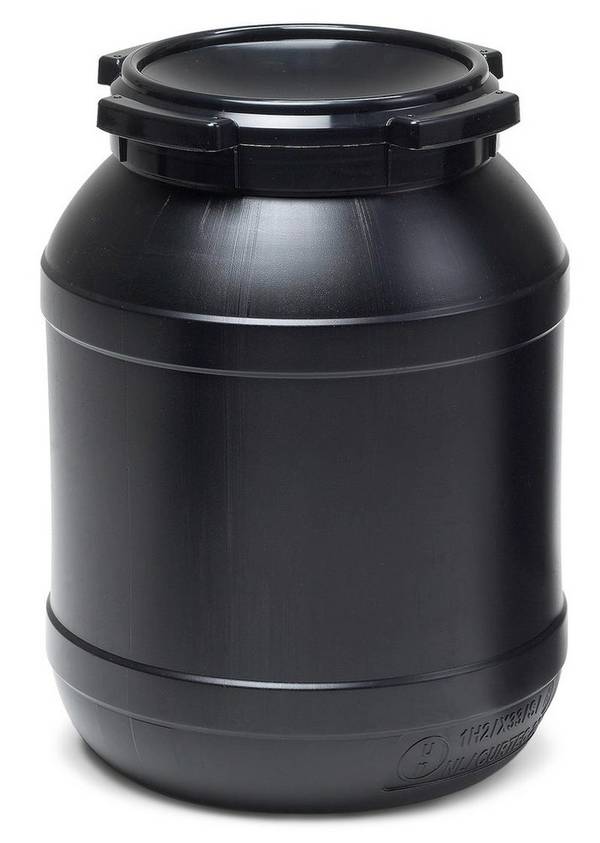 Weithalsfass WH 15, mit UV-Schutz, 15 l, schwarz, mit UN-Zulassung
