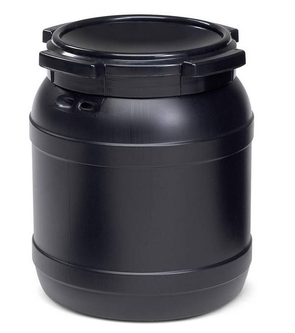 Weithalsfass WH 26, mit UV-Schutz, 26 l, schwarz, mit UN-Zulassung
