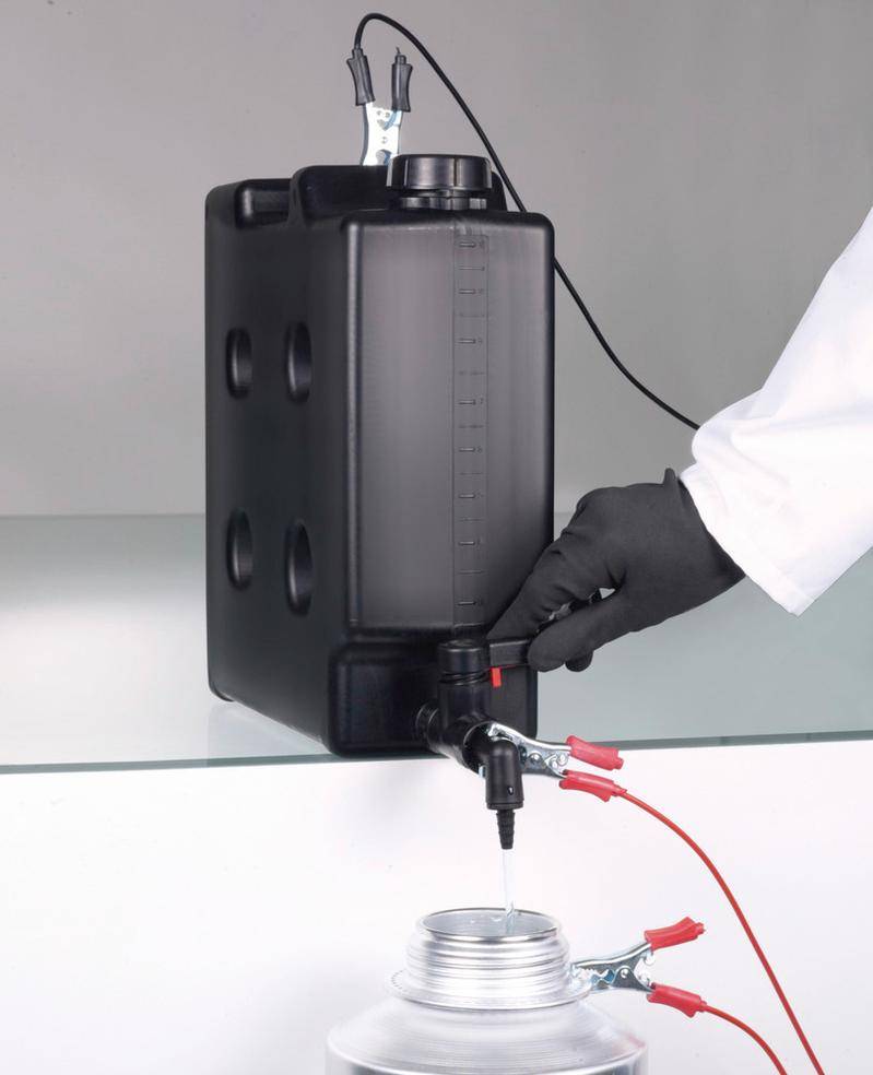 Raumsparkanister mit Ablasshahn, elektrisch leitfähig, 10 Liter Volumen-3