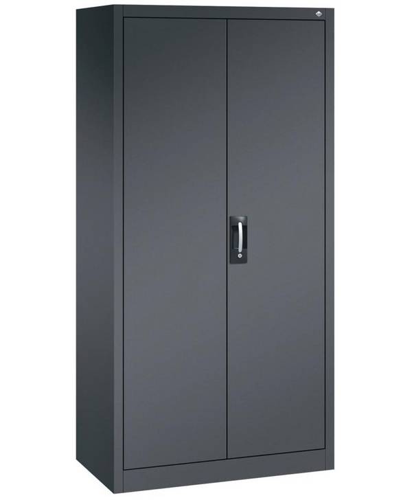 C+P Flügeltürenschrank Acurado, als Garderobe, 930 x 500 x 1950 mm, schwarzgrau