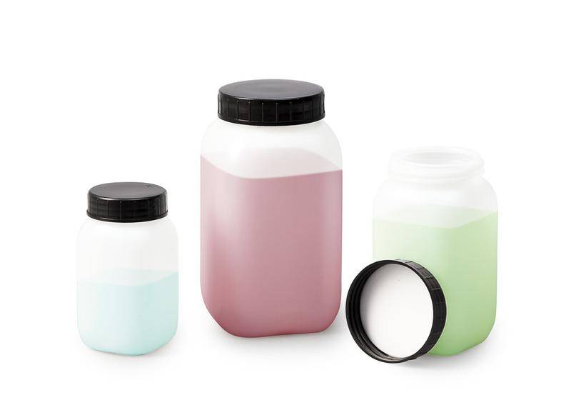 Weithalsflaschen aus HDPE, eckig, natur-transparent, 500 ml, 20 Stück-1